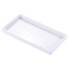 PATIKIL 9x5 Fast Food Tray, Plastic Reusable Multi-Purpose Rectangle Serving Tray Smooth Surface for Restaurant Home Kitchen, White