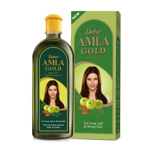 Dabur Amla Gold Hair Serum for Women - Moisturizing Treatment for All Hair Types with Amla, Almond, and Henna - 6.76 Fl Oz (Pack of 3)