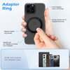 imluckies Magnetic Base Compatible with PopSocket Phone Grips and MagSafe iPhone Series Case, Removable Kindle/Phone Holder Base, Thin & Light Portable Plate, Matte Light-Black