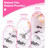 Nail Art Book Design Practice With 3pc Rose Gold Nail Liner Pen 360pcs Nail Wipes Lines Drawing Painting Template Learning Book Manicure Tools For Beginner (white)