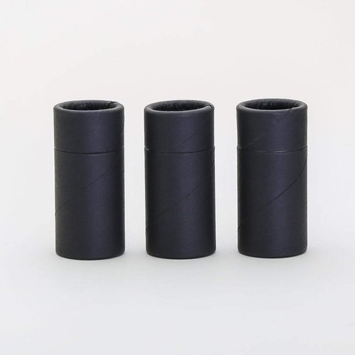 1/2 OZ (Short) Black Kraft Paperboard Lip Balm/Deodorant/Cosmetic/Lotion Tubes (100)