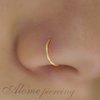 Tiny Gold Nose Ring hoop - 24 gauge snug Nose Hoop thin nose Piercings hoops - nose piercing rings