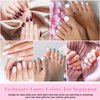 Mumufy 500 Pcs (250 Pairs) Toe Separators Pedicure Tool Kit Soft Toe Spacers for Pedicures Toe Spreaders Toe Finger Dividers for Women Girls Men Feet Nail Toenails Art Painting Polish Spa (White)