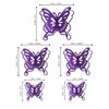 40 PCS Purple Lively 3D Butterfly Cupcake Toppers Hollow Art Butterfly Cake Topper Decorations for Baby Shower Wedding Anniversary Kids Birthday Party Supplies Mixed Size