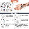 Panda Temporary Tattoos Birthday Party Supplies Decorations 96PCS Cute Tattoos Stickers Party Favors Kids Gifts Girls Boys Classroom School Prizes Themed
