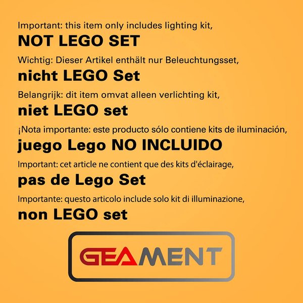 GEAMENT LED Light Kit for Hogwarts Astronomy Tower - Compatible with Lego 75969 Building Blocks Model (Model Set Not Included)