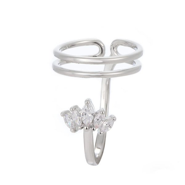 Rumtock Full Bling Crystal Beads Silver Nail Cover Cap Manicure Protective Knuckle Ring for Women Girls