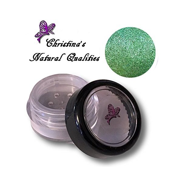Christmas Colors! All Natural Mineral Powder Pearl Eye Color (Eye shadow) - Dragonfly Green