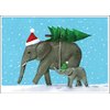 Elephant - Box of 15 Allport Christmas Cards