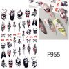 6 Sheets Halloween Nail Art Stickers Scary Face 3D Self-Adhesive Nail Dark Butterfly Bloodthirst Rose Skeleton Zombie Hearts Design Nail Supplies DIY Nail Decorations for Women Girls Manicure