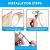 QBUC for Hyundai Ioniq 6 Key Fob Cover,Soft TPU 360 Degree Car Key Case Protector with Leather Keychain Compatible with Hyundai Ioniq 6 Grandeur GN7 KONA 2023 2024 Smart 5 Buttons Smart Key(White)