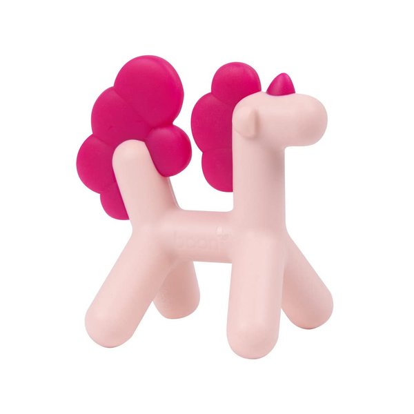 Boon Prance Unicorn Silicone Baby Teether - Dishwasher Safe Baby Teething Toys - Teething Relief for Babies - Baby Items Made Without BPA or PVC - Pink