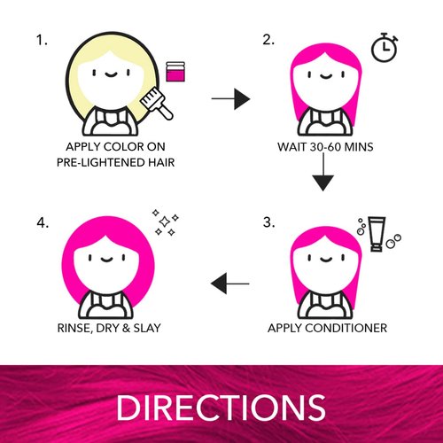 Paradyes Neon Pink Semi Permanent Hair Creme Color 4.2 Oz | Fuchsia Pop | Ammonia Free, Cruelty Free | Vegan, DIY application Hair Dye | Enriched with Herbal Ingredients | Unisex Adult