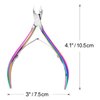 4 Packs Cuticle Nipper, Premium Stainless Steel Cuticle Trimmer for Manicure & Pedicure at Home/Spa/Salon [Rainbow Color]