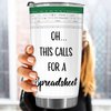 BECHUSKY Accountant Gifts Spreadsheet Tumbler, Accountant Gifts Spreadsheet For Boss Tumbler 20OZ - Gifts Coffee Mug For CPA Nerd Family Men Women Coworker Christmas