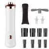 Nail Polish Mixer Glue Shaker with 2 Connectors and 8 Caliber, Must Have Tech Tool with Min Fan For Nail, White