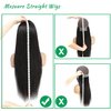 ITODAY 250g 30 Inch Lace Front Wigs Human Hair 220% Density 12A 13X4 Straight HD Transparent Lace Human Hair Wigs for Black Women Glueless Frontal Wigs Pre Plucked (30 Inch, 13x4 Natural Color)
