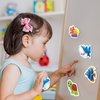 65 PCS Animal Magnets, Adorable Magnetic Animal with Name Fridge Magnets-Wild Animal, Farm Animal & Marine Animal-Thickened Cardstock Refrigerator Magnets Cute Educational Learning Toys for Kids 3+