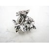 Generic Small mini silver metal gray flower butterfly crystal hair claw clip bridal clip