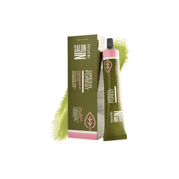 Recamier Professional Salon In Green Forest Permanent Hair Color Cream 2.1 fl.oz., 9.0 Very Light Natural Blonde