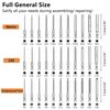 MulWark Hex Head Allen Wrench Drill Bit Set 33pcs (11pc Metric, 11pc SAE, 11pc Tamperproof Torx), 2.3" Long 1/4" Diameter Quick Release Shank Magnetic Screwdriver Bit Set for Assembling Furniture