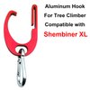 Aluminum Tree Hook - Open Design, can be Operated with one Hand, Sturdy and Durable, Stable and Reliable, and not Easy to Fall Off（red）;304 Stainless Steel Carabiner.