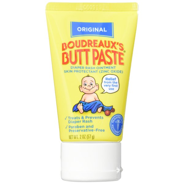 Boudreaux's Butt Paste Diaper Rash Ointment - Original - Contains 16% Zinc Oxide - Pediatrician Recommended - Paraben and Preservative-Free - 2 Ounce