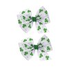 St. Patrick's Day Green Party Accessory Green Shamrock Hair Band Bow Hairpin Hairclips(SPJ1) (N)