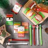 Jetec 48 Pcs Christmas Notepads Set Mini Spiral Notebook Fun Cartoon Gel Pens Snowman Pad Party Favors Christmas Goodies Bags Fillers for Birthday Home School Supplies