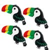 4pcs Toucan helium balloons Tropical bird toucan foil balloon for Hawaiian Luau party supplies,Toucan party decoration,babyshower/toucan theme birthday decoration
