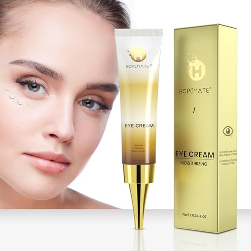 HOPEMATE Eye Cream for Dark Circles, Puffiness, and Wrinkles, Improves and Firms eye Skin for Youthful, Refreshed Eyes-Pure Natural Material Extraction