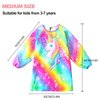 Sylfairy Kids Art Smocks for Painting, Waterproof Artist Rainbow Unicorn Aprons for Children Long Sleeve Toddler Apron Smock with Pocket (Rainbow,Large)
