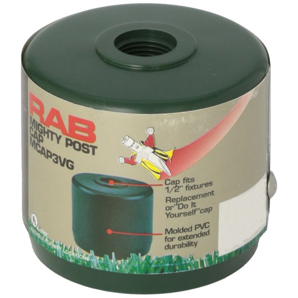 RAB Lighting MCAP3VG Mighty Post Cap for 3" Pipe, 2-7/8" OD, Verde Green, Multicolor