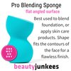 Beauty Junkees Makeup Sponge Blender - Blue Sculptor Foundation Makeup Blender Sponge, Liquid Cream Powder Blending Sponges, Make Up Applicator, Cosmetic Blenders, Wet Dry Beauty Sponge, Latex Free