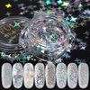 Holographic Nail Art Glitters Sequins 3D Nails Glitter Flakes Nail Art Supplies Shiny Silver Acrylic Nails Powder Dust Confetti Nail Sparkle Glitter for Nails Decoration Manicure Accessories 8 Boxes