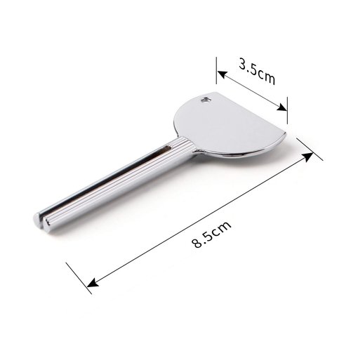 sansheng 4PCS Tube Key,Tube Key Squeezer,Tube Roller Key,Tube Squeezer Toothpaste Squeezer Metal Tube Presser Tube Roller Tube Wringer Keys Dispenser Roller （Silver）
