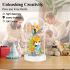 Balloon Cat Building Set with Dust Cover, Mini Micro Animals Building Blocks Set, Small 3D Crossing Pet Model STEM Toys for Kids Adult, Not Compatible with Lego, 479 PCS (KK0014)