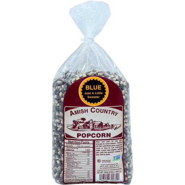 Amish Country Popcorn | 2 lbs Bag | Blue Popcorn Kernels | Old Fashioned, Non-GMO and Gluten Free (Blue - 2 lbs Bag)
