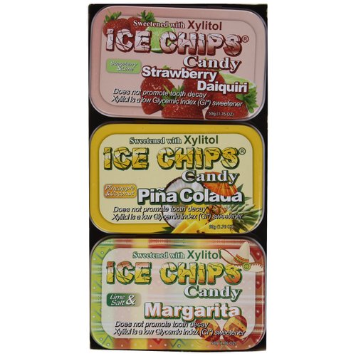 ICE CHIPS Xylitol Candy 6 Tins (Party Pack)
