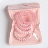 Spiral Hair Ties,Pack of 5,Elastic Coil Hair Ties for Women Girls,No Crease Telephone Wire Cord Hair Ties for Thick Hair & Thin Hair(pink)