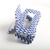 Checkered Hair Claw Clips,Pack of 3,Vintage Blue/White Checkered Claw Clips Cellulose Acetate Banana Clips,Nonslip Hair Clamp for Women Girls (Blue)