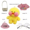 AKMRWJWC Yellow Duck Stuffed Animal Toy Soft Plush Toy for Kids Girls DIY Hugglable Plush Stuffed Toy with Cute Hat and Costume Best Gifts for Christmas Duckling with Glasses. (12inch/30cm)