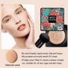VISVIC Air Cushion CC Cream Mushroom Head Foundation Air Cushion BB Cream Concealer Moisturizing Brighten Makeup Long Lasting Waterproof-Natural 1Pack