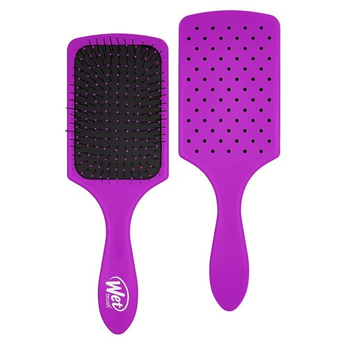 Wet Brush Paddle Hair Brush, Purple - Ultra-Soft IntelliFlex Detangling Bristles with AquaVent Design For Spreading Hair Treatments Evenly - Pain-Free Hair Brush For Women, Men, Wet And Dry Hair