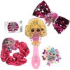 Townley Girl L.O.L Surprise Hair Accessories Box|Gift Set for Kids Girls|Ages 5+ (5 Pcs) Including Hair Bow, Hair Scrunchie & Brush, Button Pin & More, for Parties, Sleepovers and Makeovers