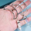 Andelaisi Boho Moon Hair Clip Vintage Hollow Crescent Hairclip Natural Stone Pendant Hairpin Hexagonal Crystal Drop Hair Barrette Clip Hair Accessory for Women and Girls Headdress