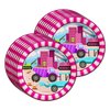 Girl Pink Construction Trucks Birthday Party Supplies Set Plates Napkins Cups Tableware Kit for 16