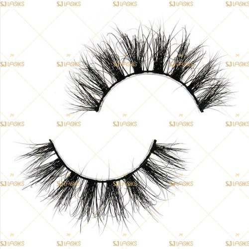 Generic SJ LASHES 3D Mink Lashes Cruelty Free Black Vegan Mink Fur Pair (3DVM27)