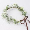 KorViSHOW Weeding Flower Crowns: Green Leaf Renaissance Bohemian Floral Wreath Headband Crafts for Women Girls in Christmas Festival Party Vacation Photography Props