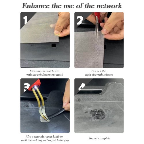 Wrdlosy 20PCS Plastic Welding Rods, TPO Material, 3PCS Reinforcing Stainless Steel Mesh, Plastic Welding Kit, Repairing Bumpers, Kayaks (20)